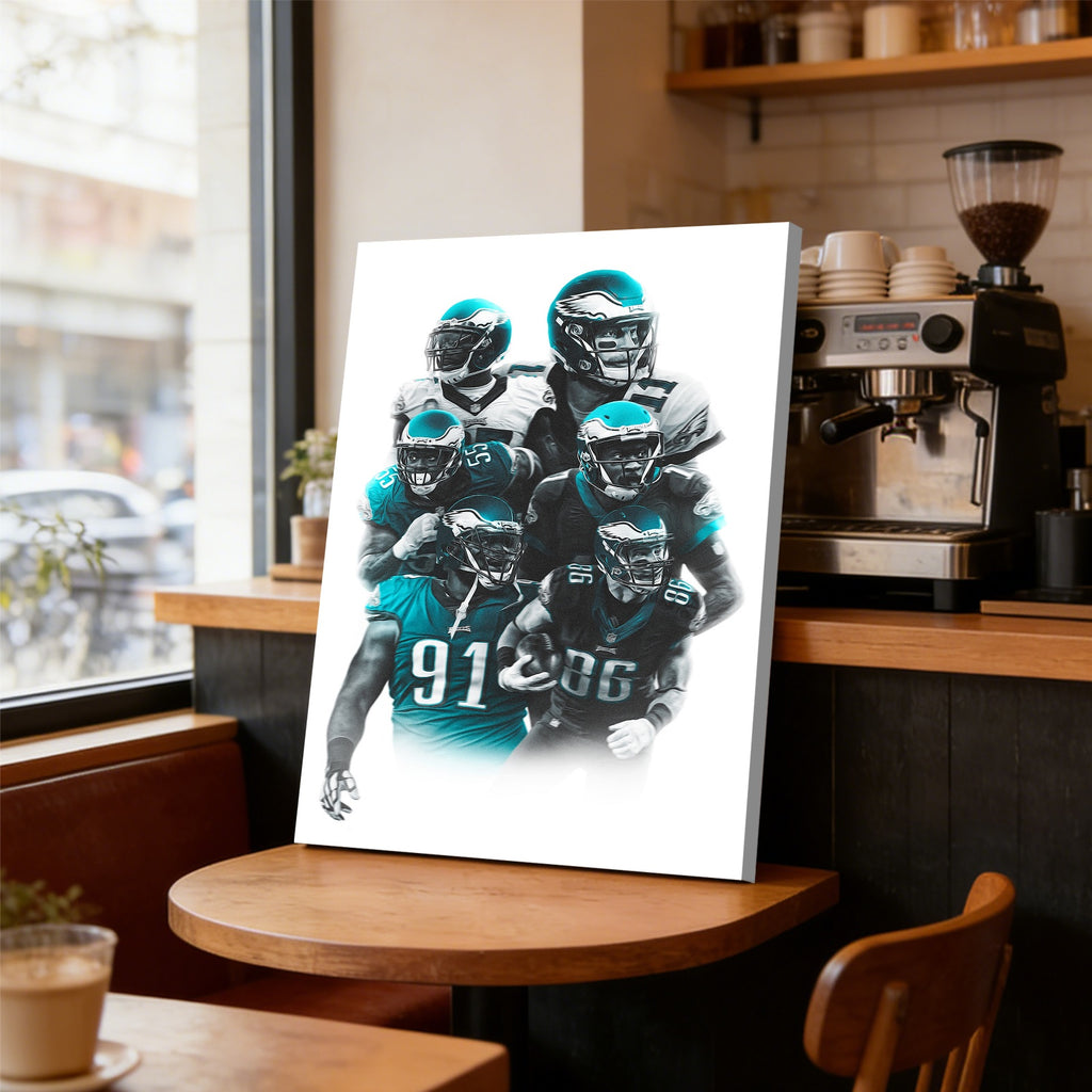 Carson Wentz Alshon Jeffery Art Sports Decorative Poster School Dormitory 6 Canvas Wall Art Poster Decor Gift