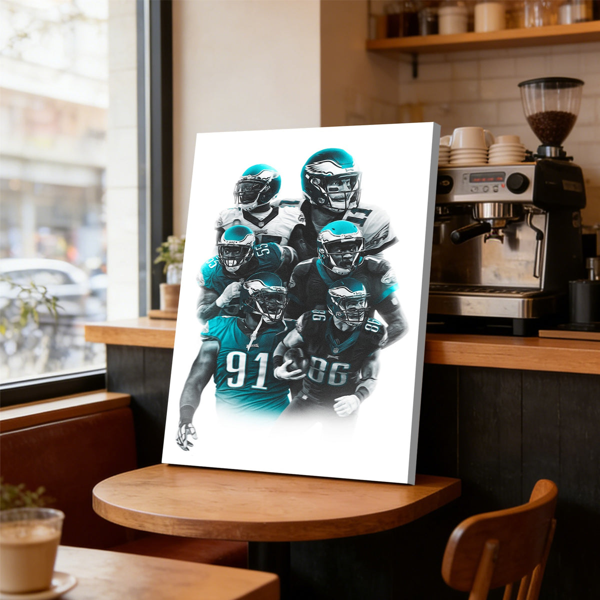 Carson Wentz Alshon Jeffery Art Sports Decorative Poster School Dormitory 6 Canvas Wall Art Poster Decor Gift