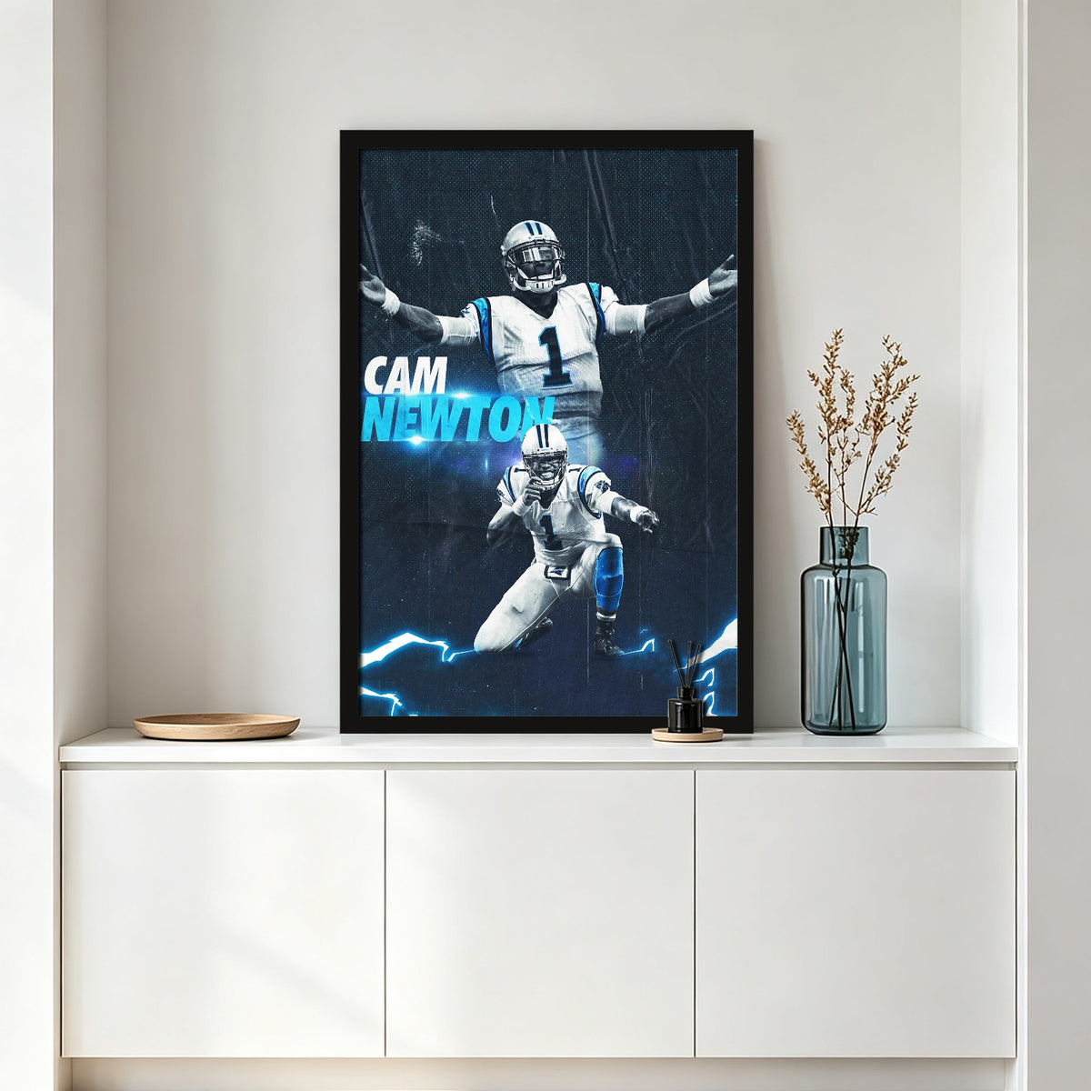 Cam Newton Sports Celebrity Art Deco Poster 5 Canvas Wall Art Poster Decor Gift