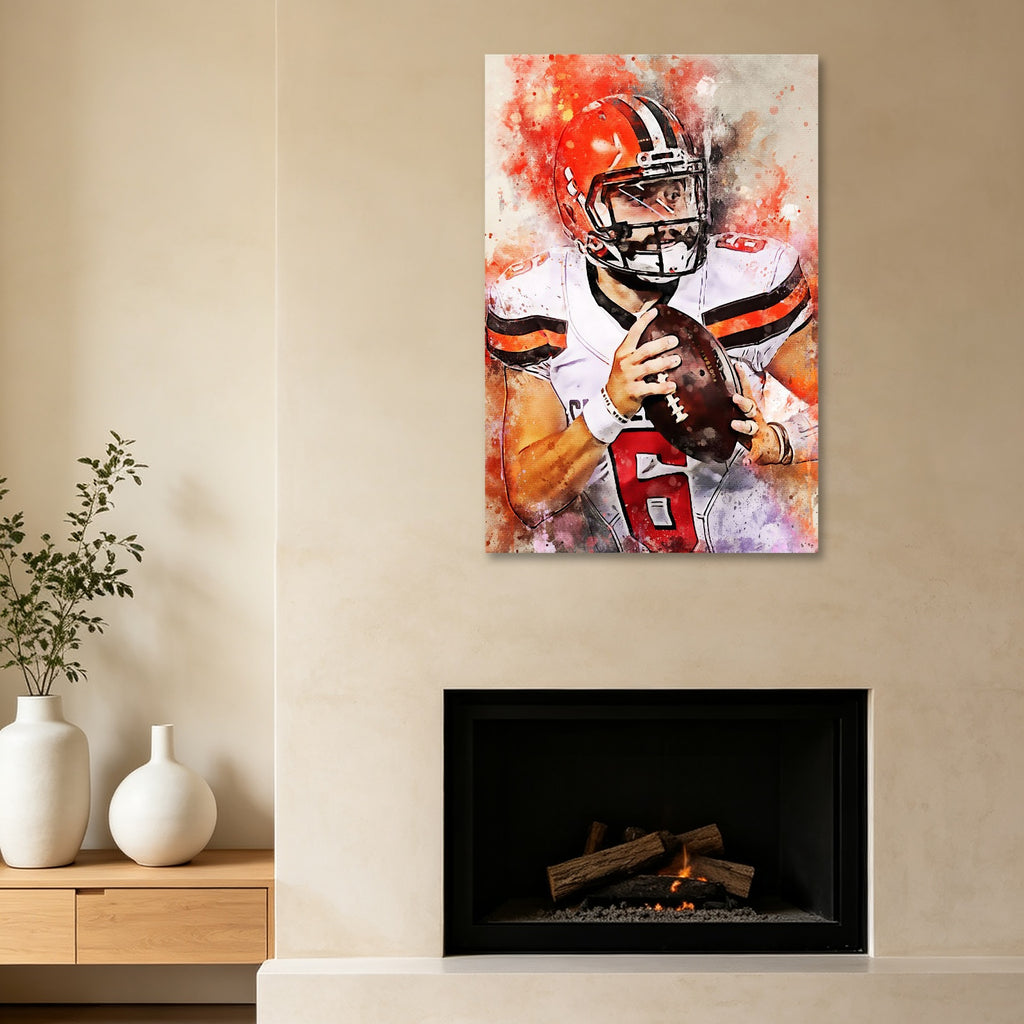 Baker Mayfield Celebrity Sports Art Poster School Dining Room Decoration 12 Canvas Wall Art Poster Decor Gift