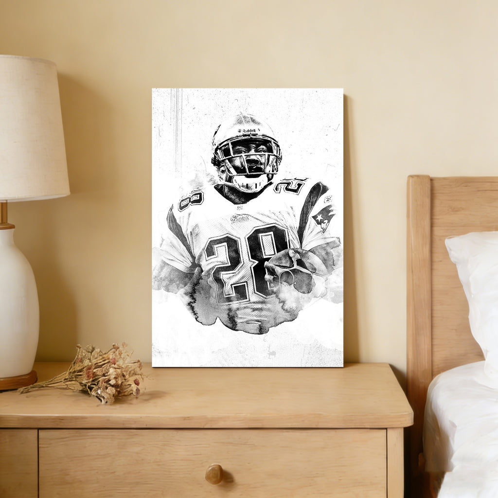 Corey Dillon Art Sports Decorative Poster School Dormitory 1 Canvas Wall Art Poster Decor Gift