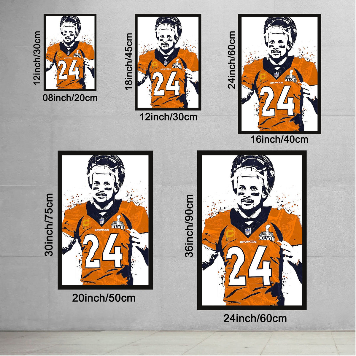 Champ Bailey Celebrity Sports Art Poster School Dining Room Decoration 1 Canvas Wall Art Poster Decor Gift