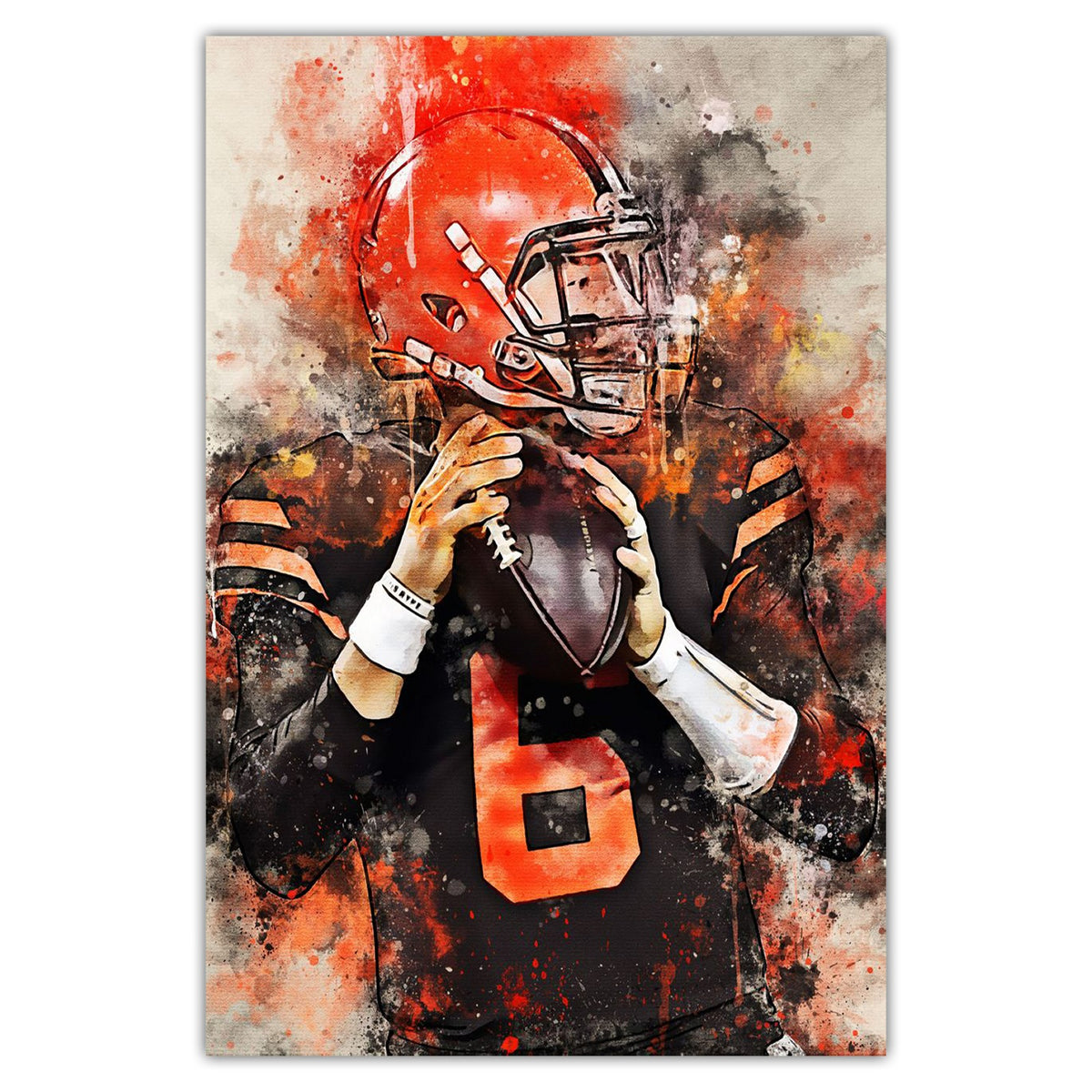 Baker Mayfield Celebrity Sports Art Poster School Dining Room Decoration 3 Canvas Wall Art Poster Decor Gift