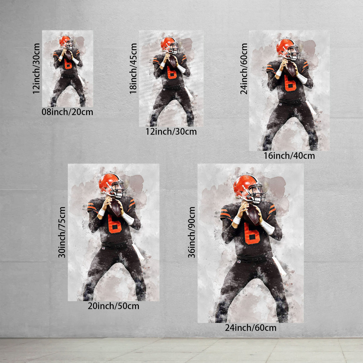 Baker Mayfield Celebrity Sports Art Poster School Dining Room Decoration 6 Canvas Wall Art Poster Decor Gift