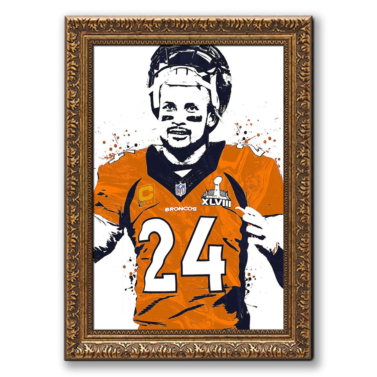 Champ Bailey Celebrity Sports Art Poster School Dining Room Decoration 1 Canvas Wall Art Poster Decor Gift