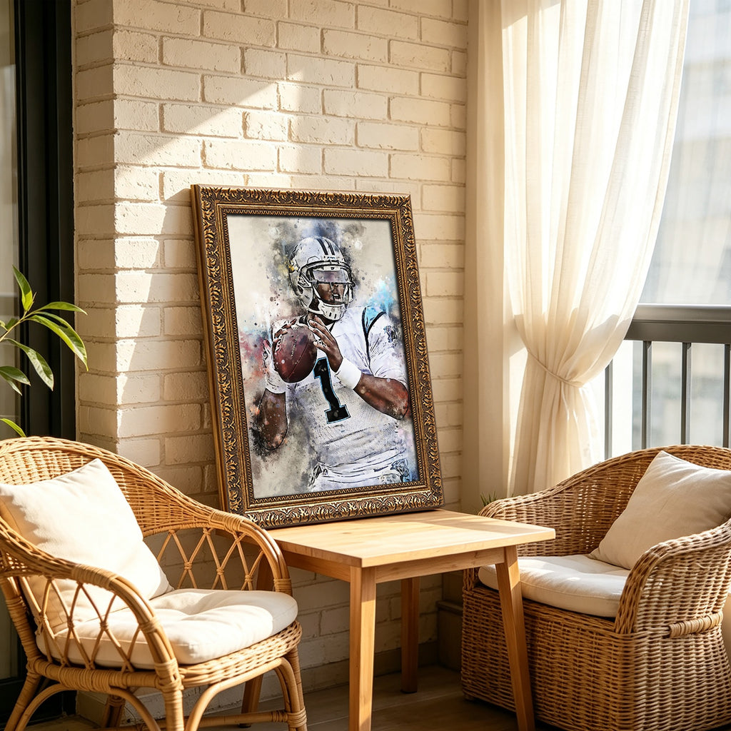 Cam Newton Celebrity Sports Art Poster School Dining Room Decoration 6 Canvas Wall Art Poster Decor Gift