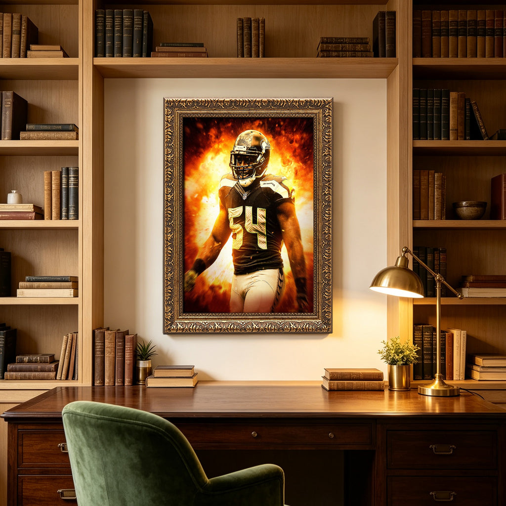 Bobby Wagner Art Sports Decorative Poster School Dormitory 9 Canvas Wall Art Poster Decor Gift