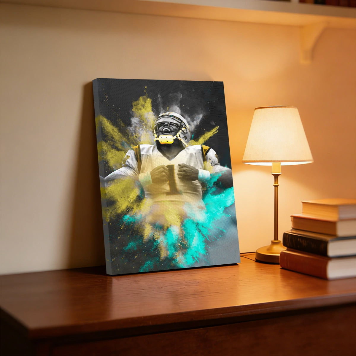 Cam Newton Sports Celebrity Art Deco Poster 3 Canvas Wall Art Poster Decor Gift