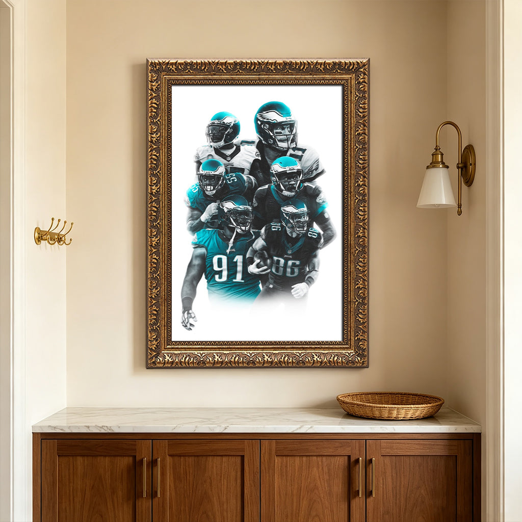 Carson Wentz Alshon Jeffery Art Sports Decorative Poster School Dormitory 6 Canvas Wall Art Poster Decor Gift