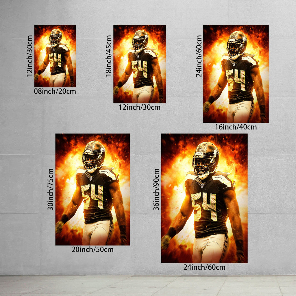 Bobby Wagner Art Sports Decorative Poster School Dormitory 9 Canvas Wall Art Poster Decor Gift