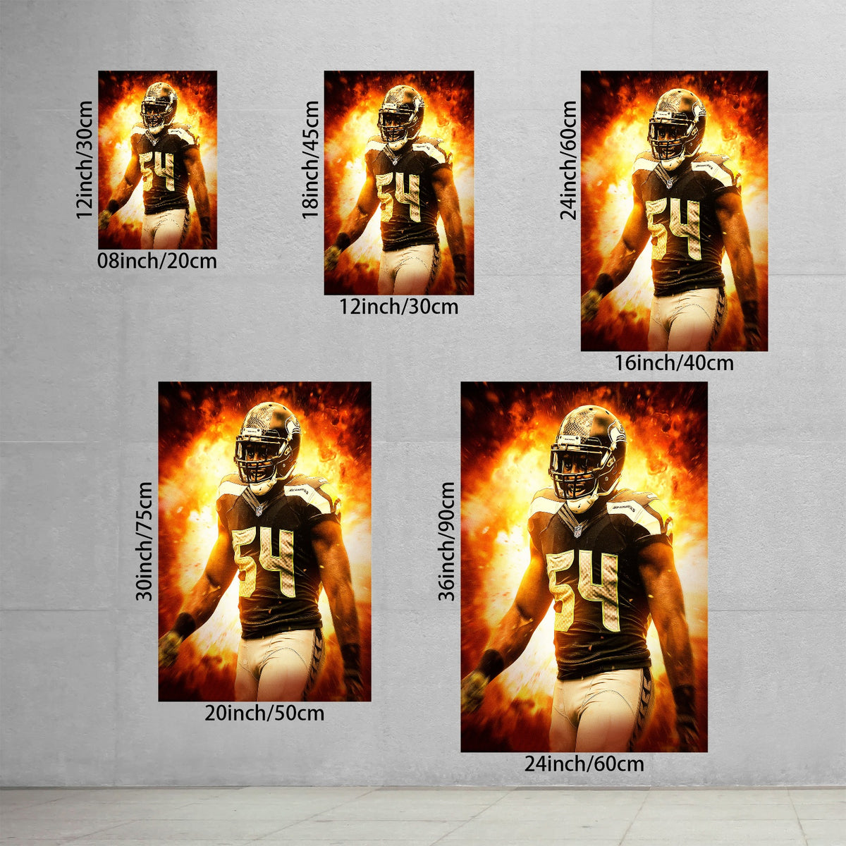 Bobby Wagner Art Sports Decorative Poster School Dormitory 9 Canvas Wall Art Poster Decor Gift