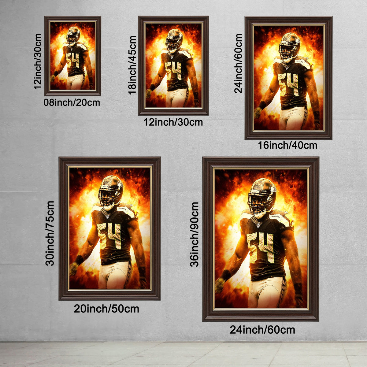 Bobby Wagner Art Sports Decorative Poster School Dormitory 9 Canvas Wall Art Poster Decor Gift