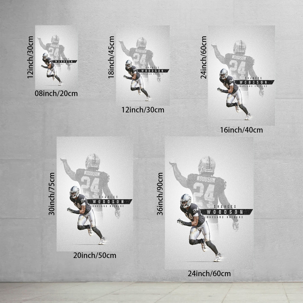 Charles Woodson Celebrity Sports Art Poster School Dining Room Decoration 6 Canvas Wall Art Poster Decor Gift