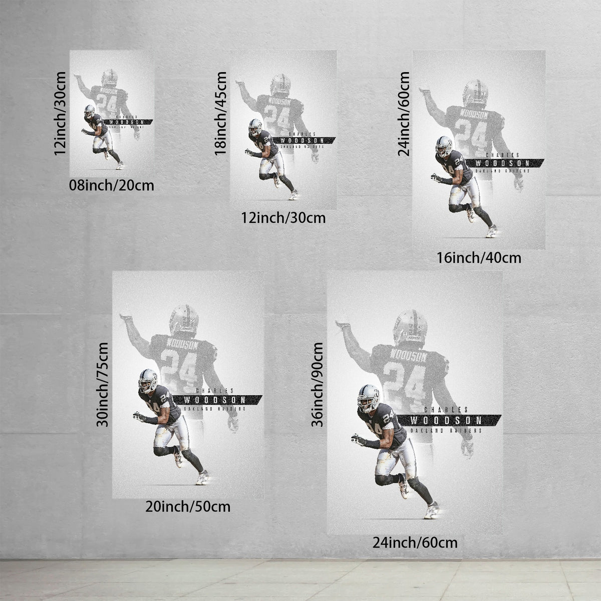 Charles Woodson Celebrity Sports Art Poster School Dining Room Decoration 6 Canvas Wall Art Poster Decor Gift