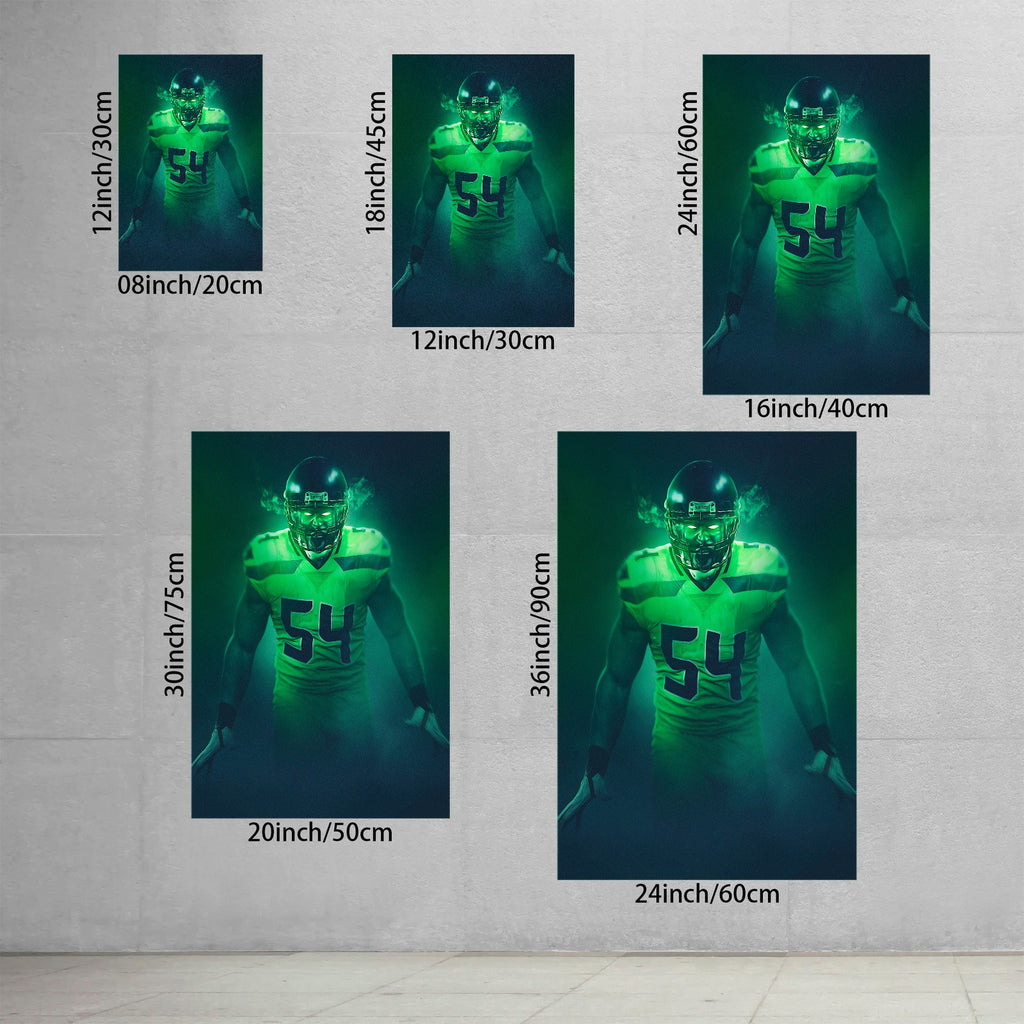 Bobby Wagner Art Sports Decorative Poster School Dormitory 6 Canvas Wall Art Poster Decor Gift