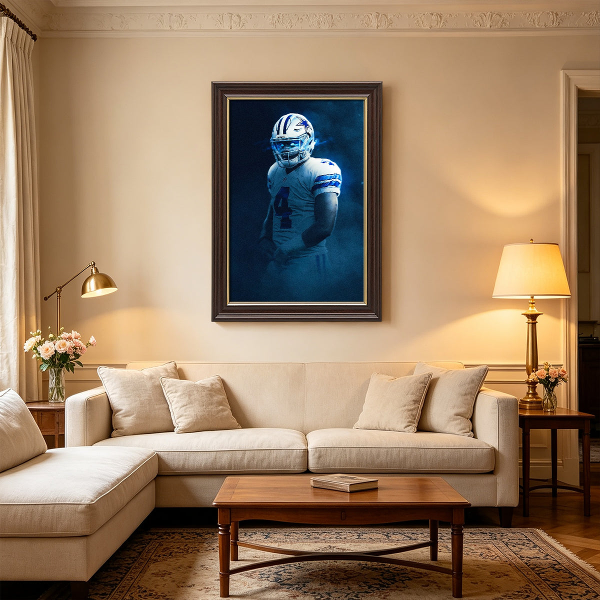 Dak Prescott Art Sports Decorative Poster School Dormitory 2 Canvas Wall Art Poster Decor Gift