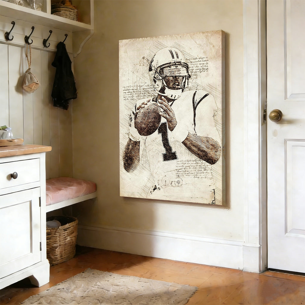 Cam Newton Sports Celebrity Art Deco Poster 7 Canvas Wall Art Poster Decor Gift