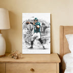 Carson Wentz Art Sports Decorative Poster School Dormitory 1 Canvas Wall Art Poster Decor Gift