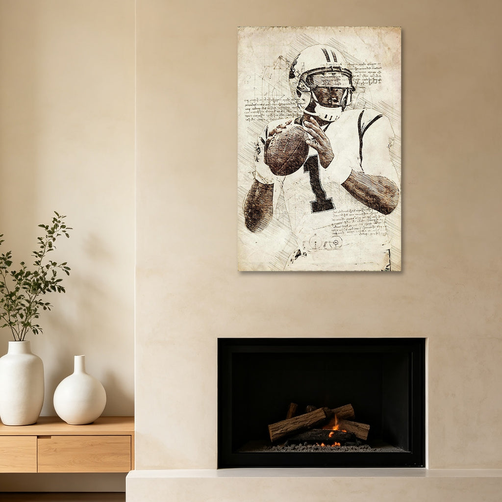 Cam Newton Sports Celebrity Art Deco Poster 7 Canvas Wall Art Poster Decor Gift