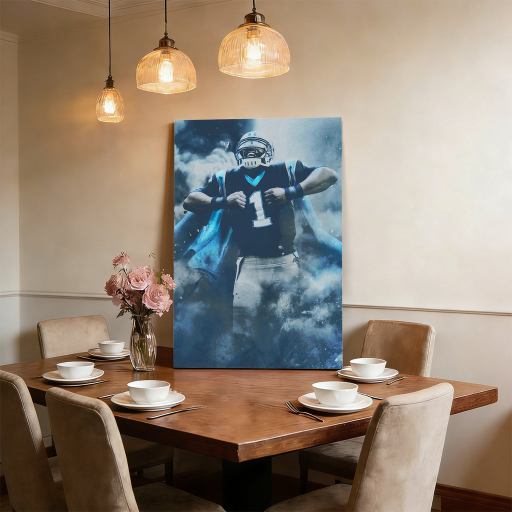 Cam Newton Sports Celebrity Art Deco Poster 2 Canvas Wall Art Poster Decor Gift