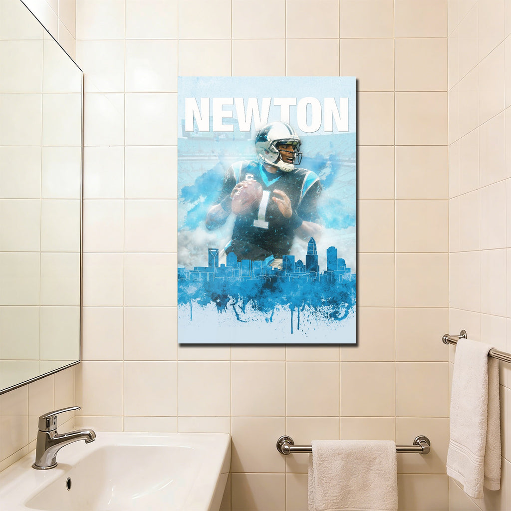 Cam Newton Sports Celebrity Art Deco Poster 4 Canvas Wall Art Poster Decor Gift