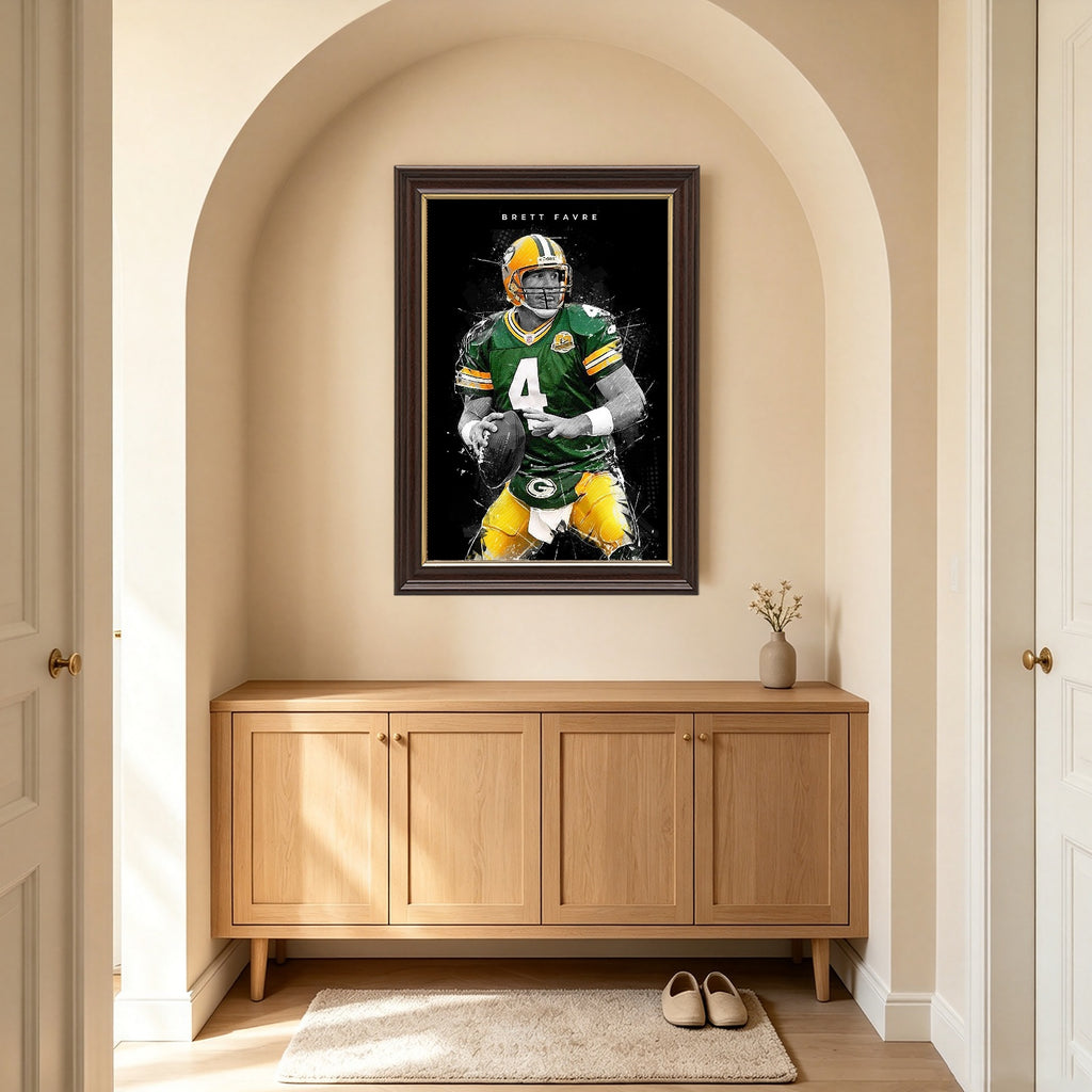 Brett Favre Art Poster 1 Canvas Wall Art Poster Decor Gift