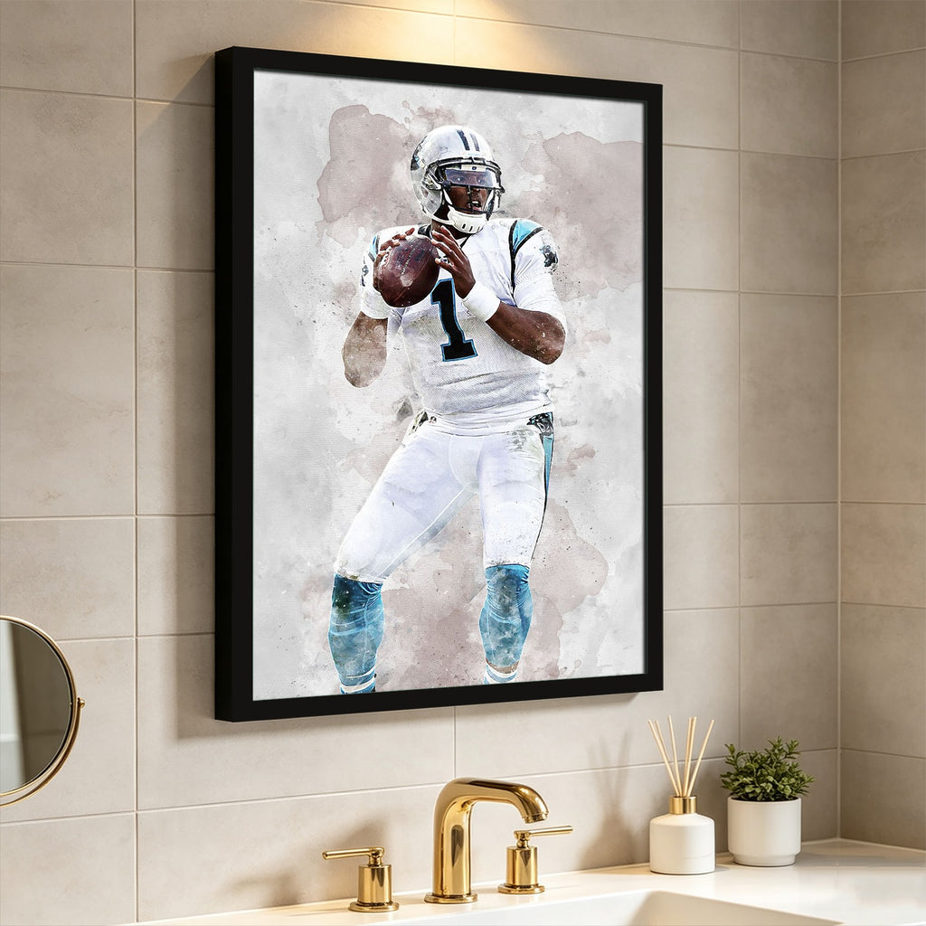 Cam Newton Celebrity Sports Art Poster School Dining Room Decoration 1 Canvas Wall Art Poster Decor Gift