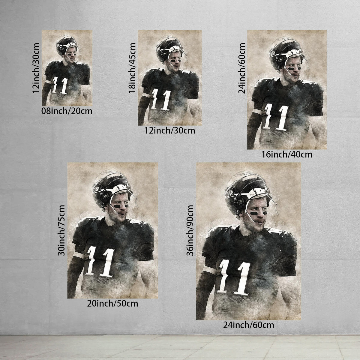 Carson Wentz Sports Celebrity Art Deco Poster 1 Canvas Wall Art Poster Decor Gift