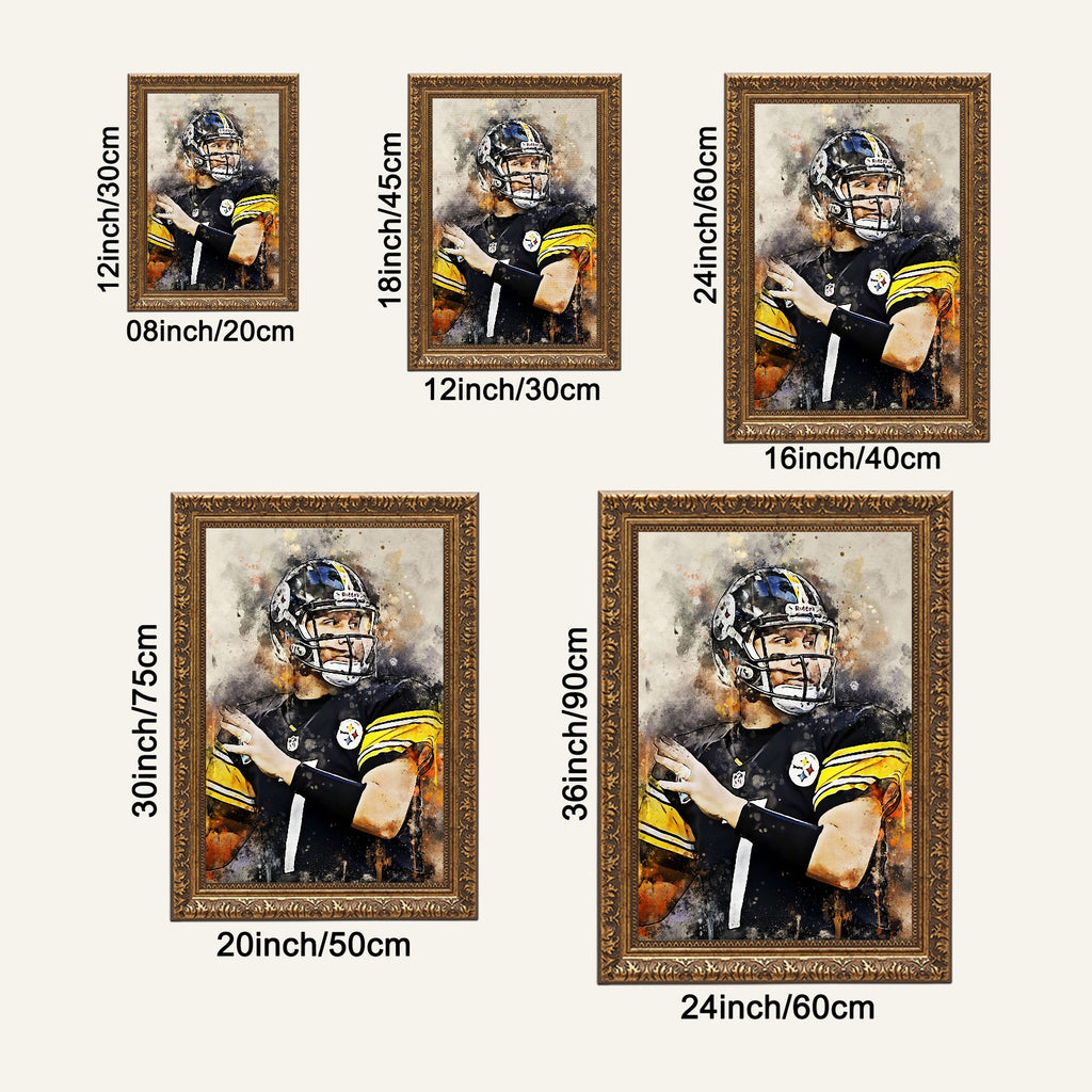 Ben Roethlisberger Celebrity Sports Art Poster School Dining Room Decoration 6 Canvas Wall Art Poster Decor Gift