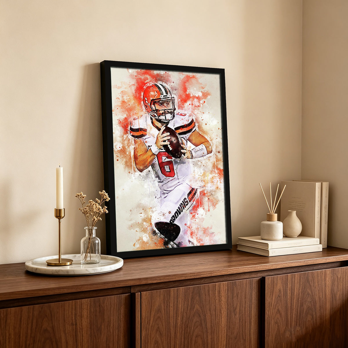 Baker Mayfield Sports Celebrity Art Deco Poster 5 Canvas Wall Art Poster Decor Gift