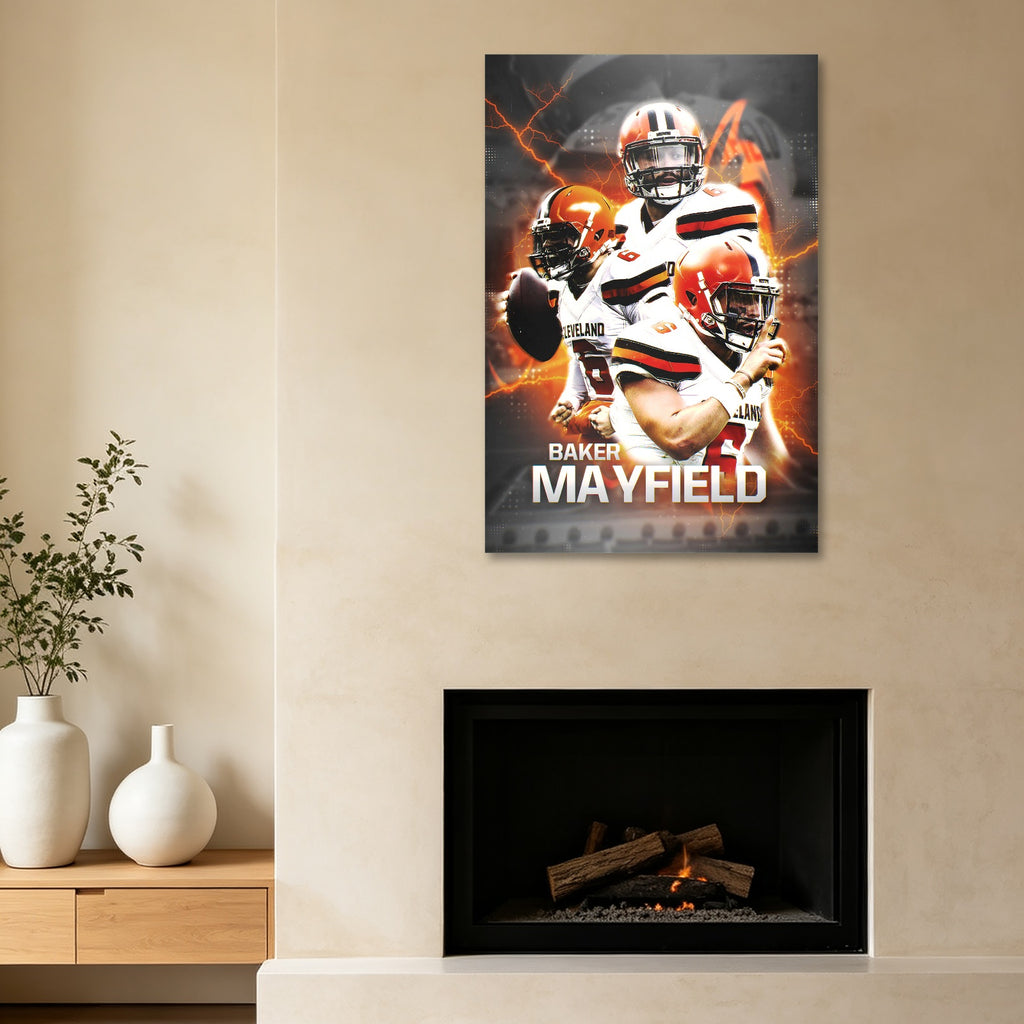 Baker Mayfield Sports Celebrity Art Deco Poster 10 Canvas Wall Art Poster Decor Gift