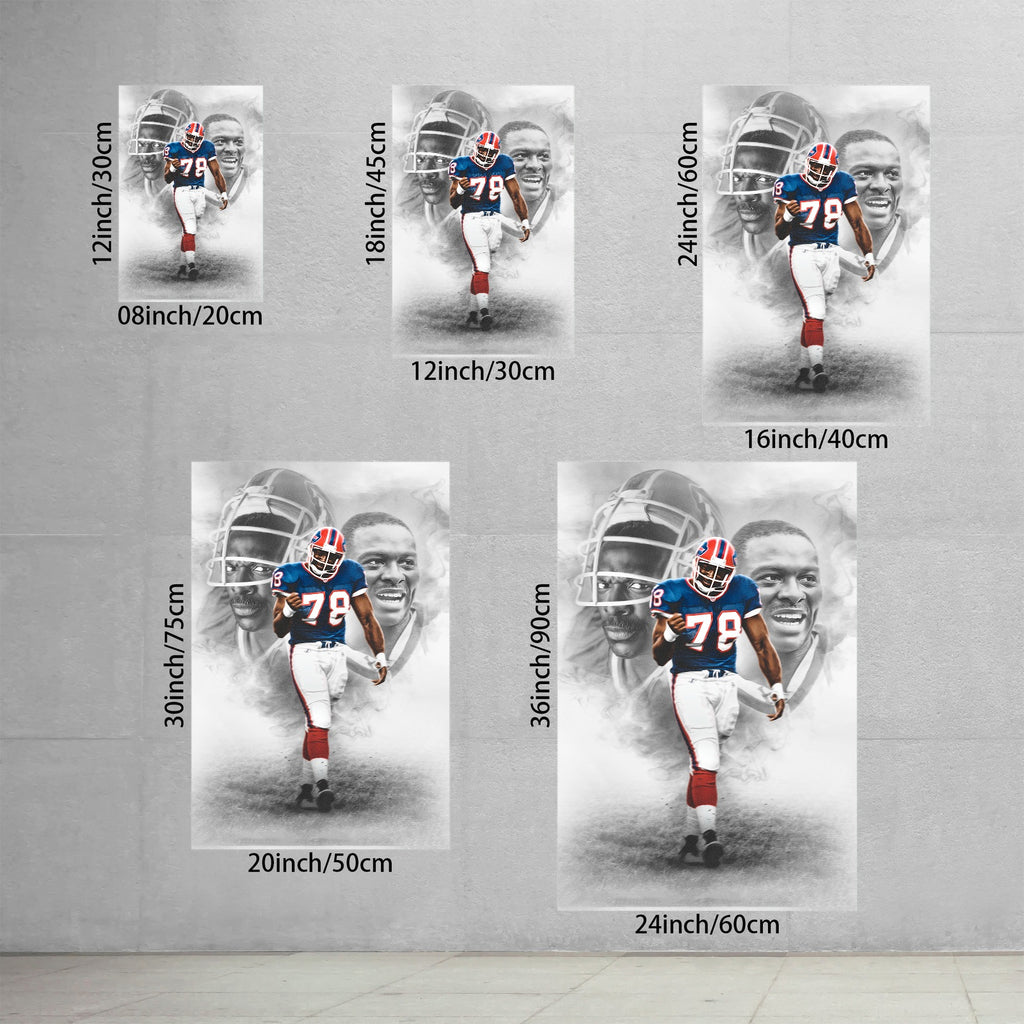 Bruce Smith Celebrity Sports Art Poster School Dining Room Decoration 0 Canvas Wall Art Poster Decor Gift