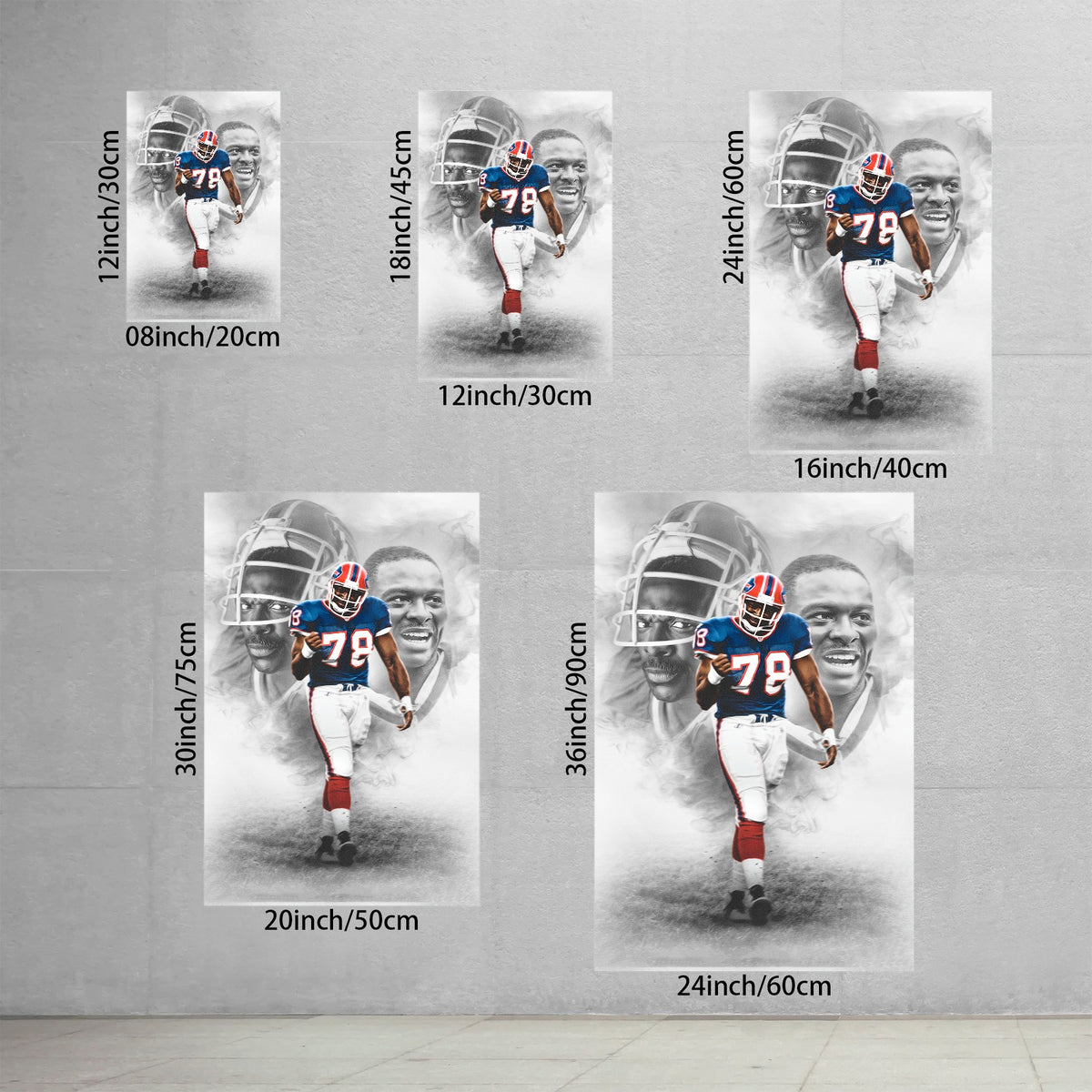 Bruce Smith Celebrity Sports Art Poster School Dining Room Decoration 0 Canvas Wall Art Poster Decor Gift