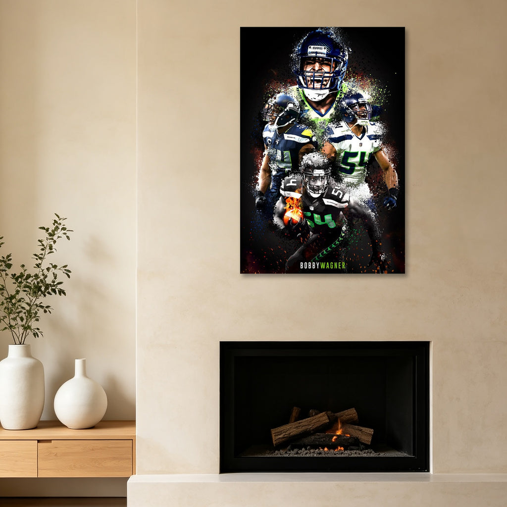 Bobby Wagner Celebrity Sports Art Poster School Dining Room Decoration 9 Canvas Wall Art Poster Decor Gift