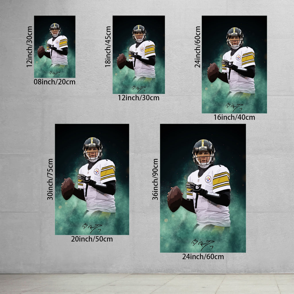 Ben Roethlisberger Celebrity Sports Art Poster School Dining Room Decoration 9 Canvas Wall Art Poster Decor Gift