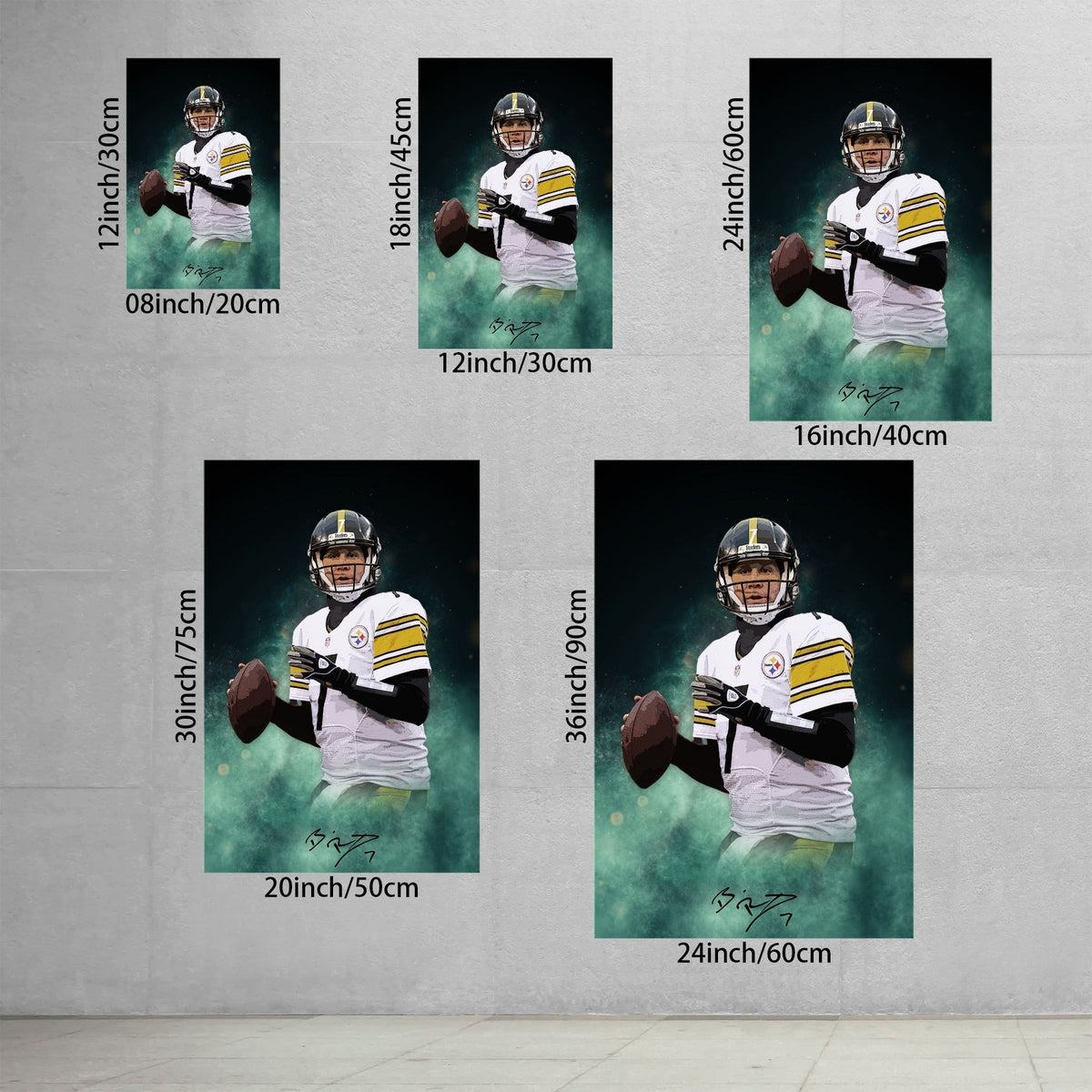 Ben Roethlisberger Celebrity Sports Art Poster School Dining Room Decoration 9 Canvas Wall Art Poster Decor Gift