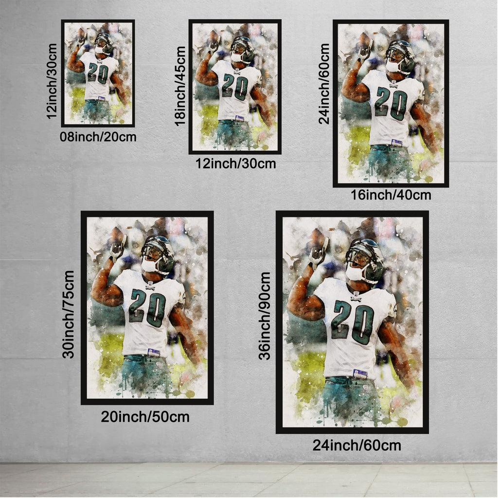 Brian Dawkins Art Poster 9 Canvas Wall Art Poster Decor Gift