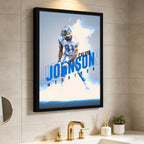 Calvin Johnson Celebrity Sports Art Poster School Dining Room Decoration 3 Canvas Wall Art Poster Decor Gift