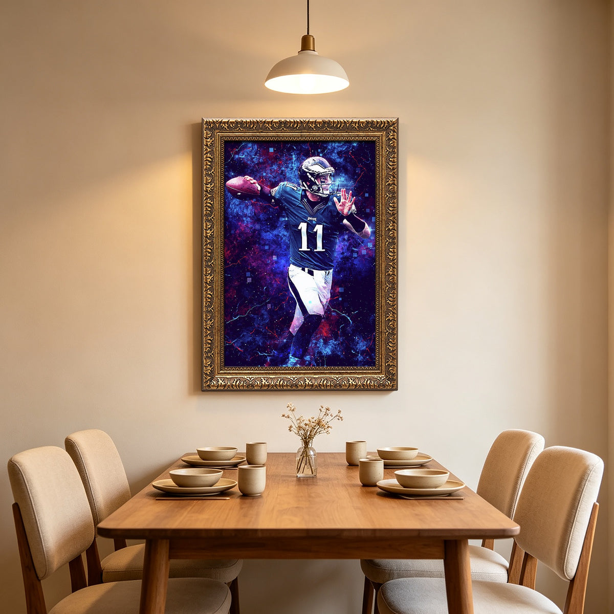 Carson Wentz Sports Celebrity Art Deco Poster 2 Canvas Wall Art Poster Decor Gift