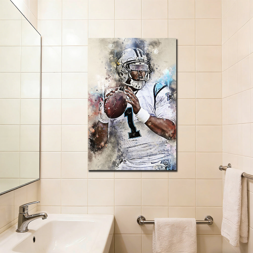 Cam Newton Celebrity Sports Art Poster School Dining Room Decoration 6 Canvas Wall Art Poster Decor Gift