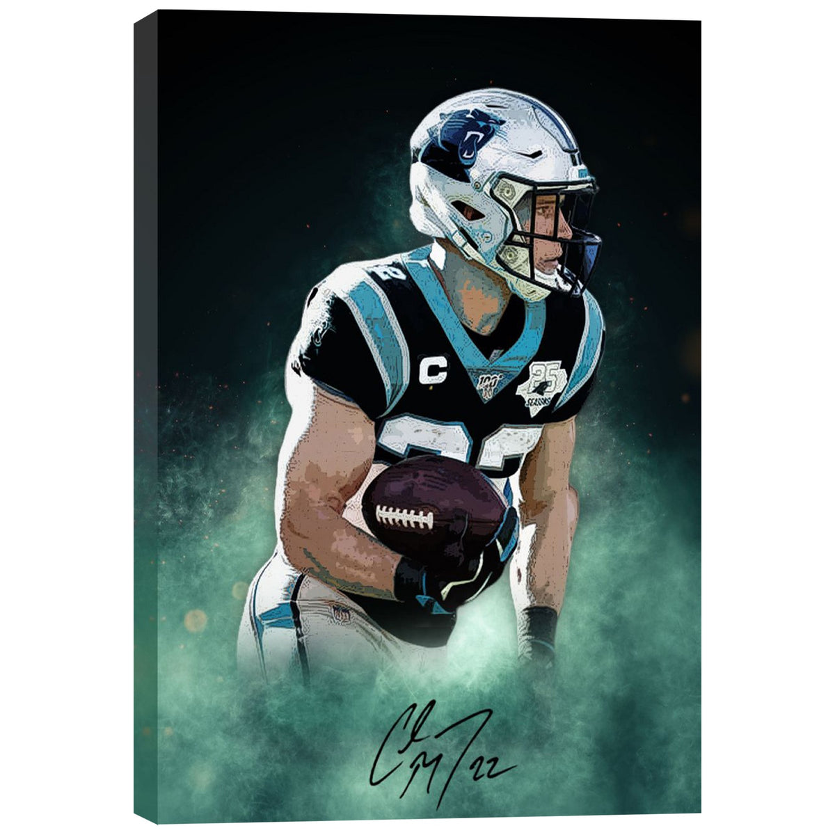 Christian McCaffrey Celebrity Sports Art Poster School Dining Room Decoration 4 Canvas Wall Art Poster Decor Gift