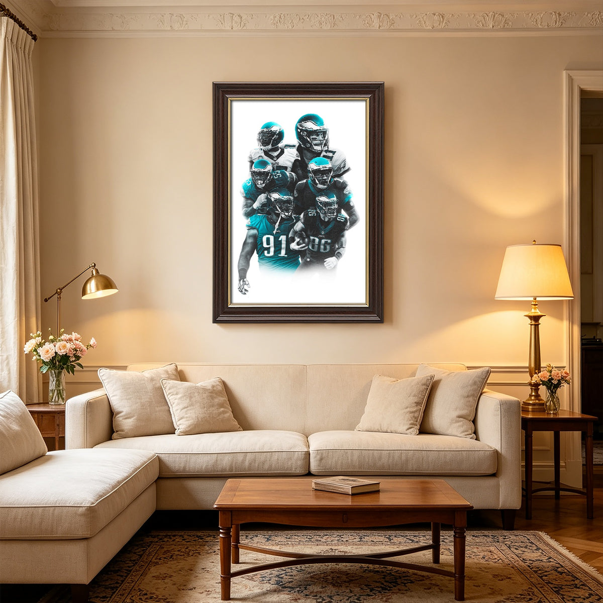 Carson Wentz Alshon Jeffery Art Sports Decorative Poster School Dormitory 6 Canvas Wall Art Poster Decor Gift