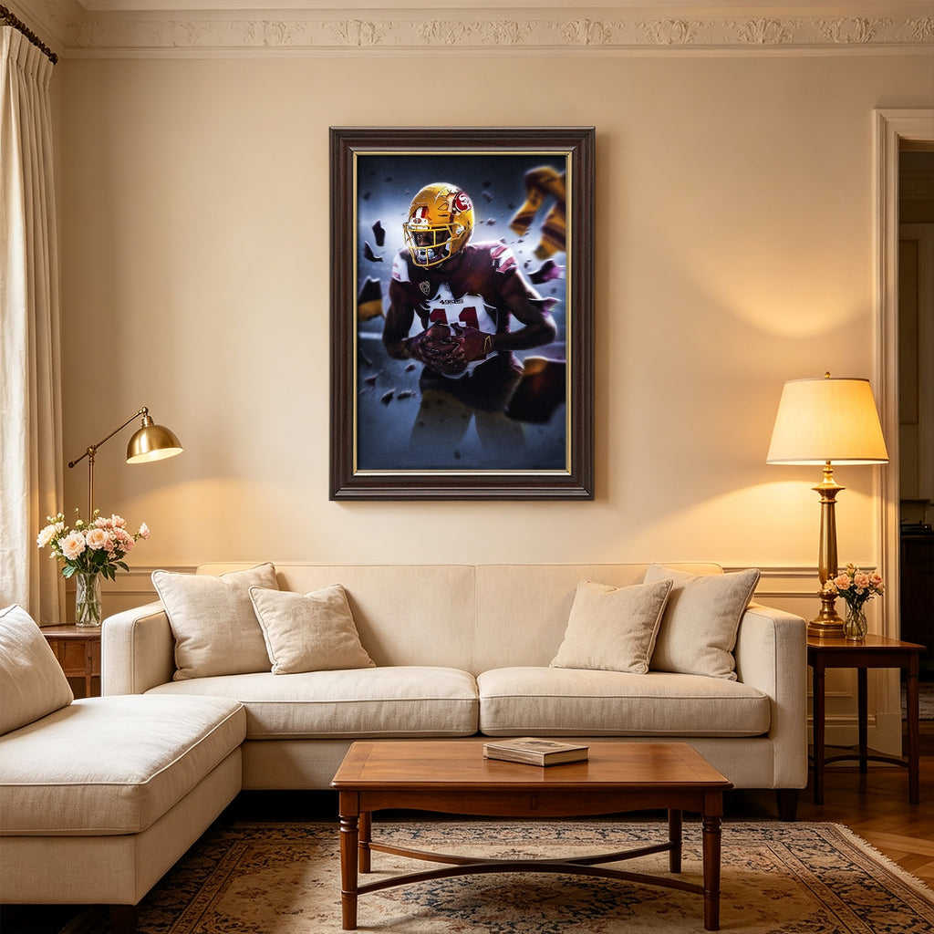 Brandon Aiyuk Art Sports Decorative Poster School Dormitory 1 Canvas Wall Art Poster Decor Gift