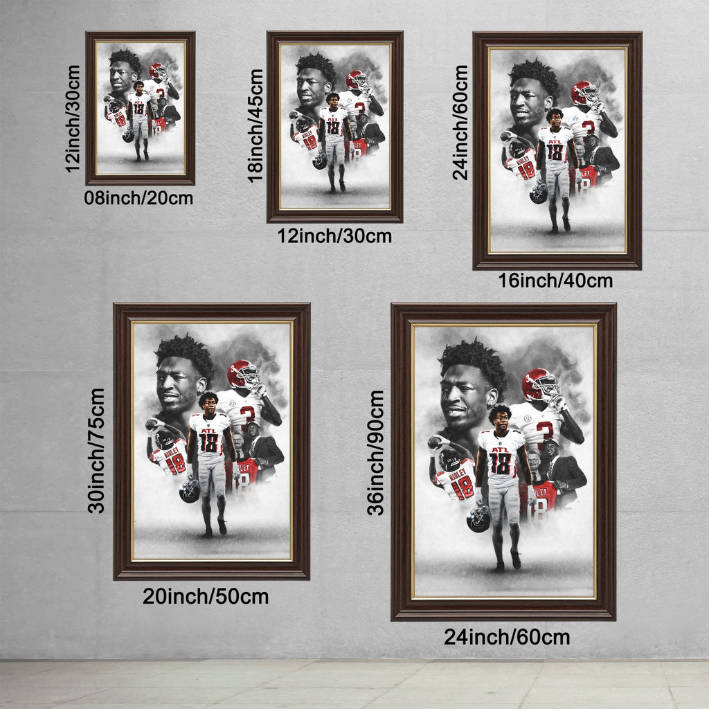 Calvin Ridley Art Sports Decorative Poster School Dormitory 8 Canvas Wall Art Poster Decor Gift