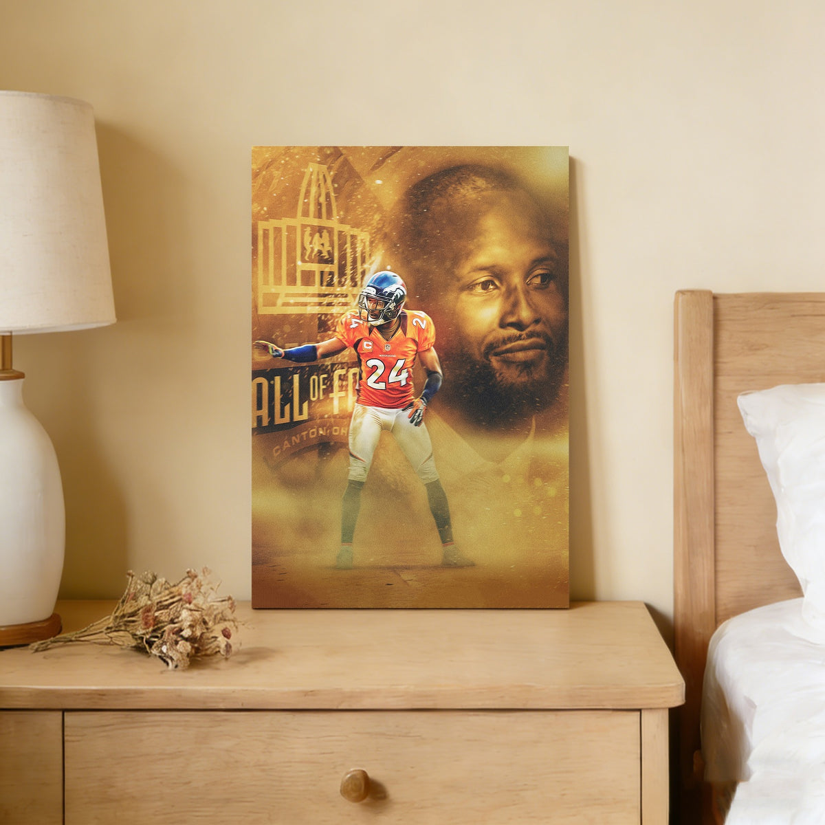Champ Bailey Art Sports Decorative Poster School Dormitory 4 Canvas Wall Art Poster Decor Gift