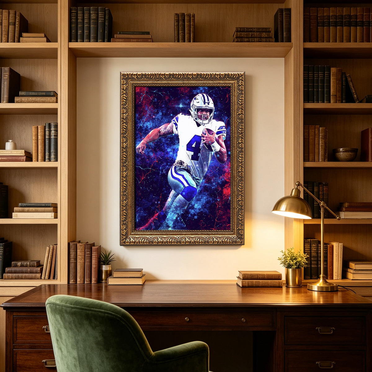 Dak Prescott Sports Celebrity Art Deco Poster 1 Canvas Wall Art Poster Decor Gift
