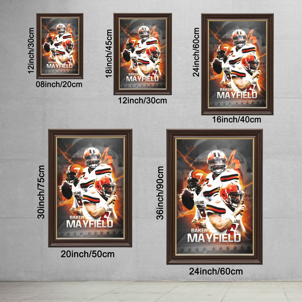 Baker Mayfield Sports Celebrity Art Deco Poster 10 Canvas Wall Art Poster Decor Gift