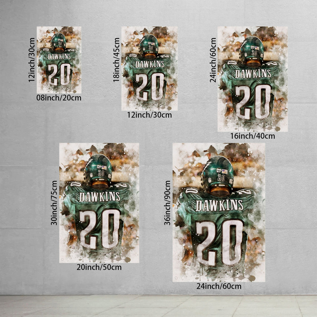 Brian Dawkins Art Poster 0 Canvas Wall Art Poster Decor Gift
