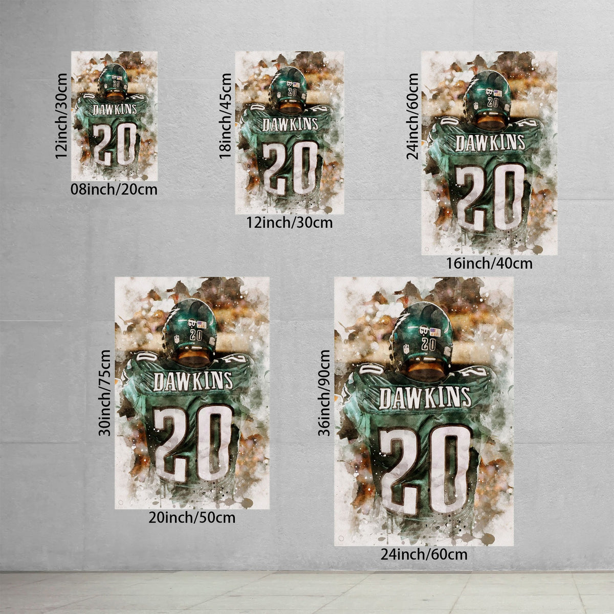 Brian Dawkins Art Poster 0 Canvas Wall Art Poster Decor Gift