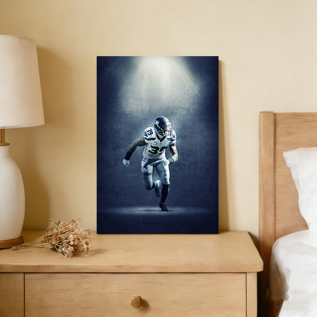 Brandon Browner Art Sports Decorative Poster School Dormitory 8 Canvas Wall Art Poster Decor Gift